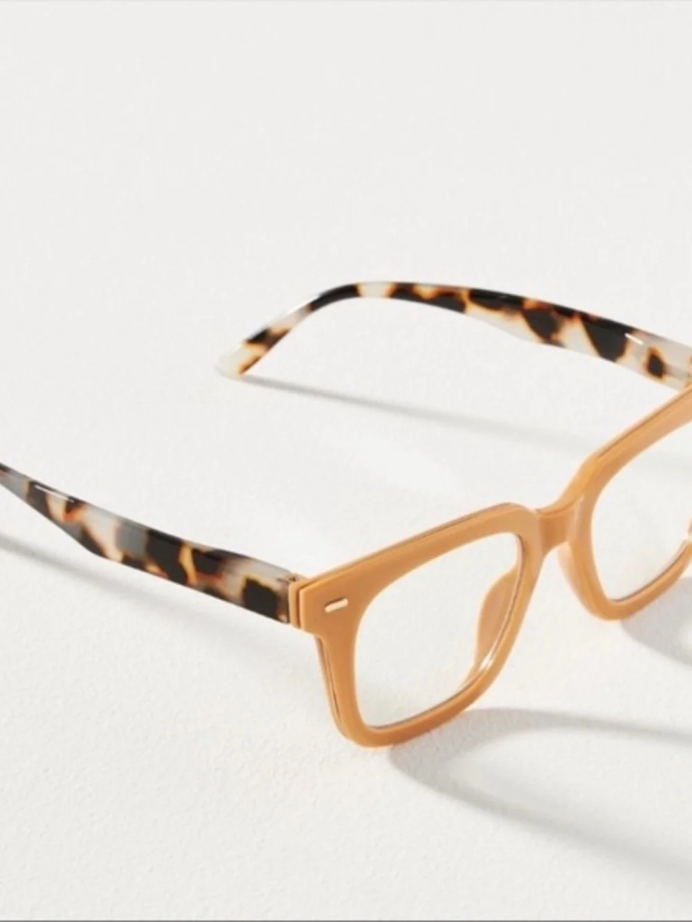 New Anthropologie Peepers Tan Starlet Blue Light filtering Glasses +0.00